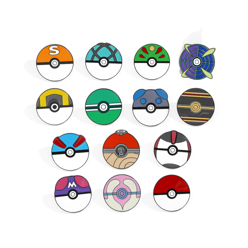 Anime Ball Cartoon Enamel Pins - مراجعة Pokeball Cosplay Prop وسعره
