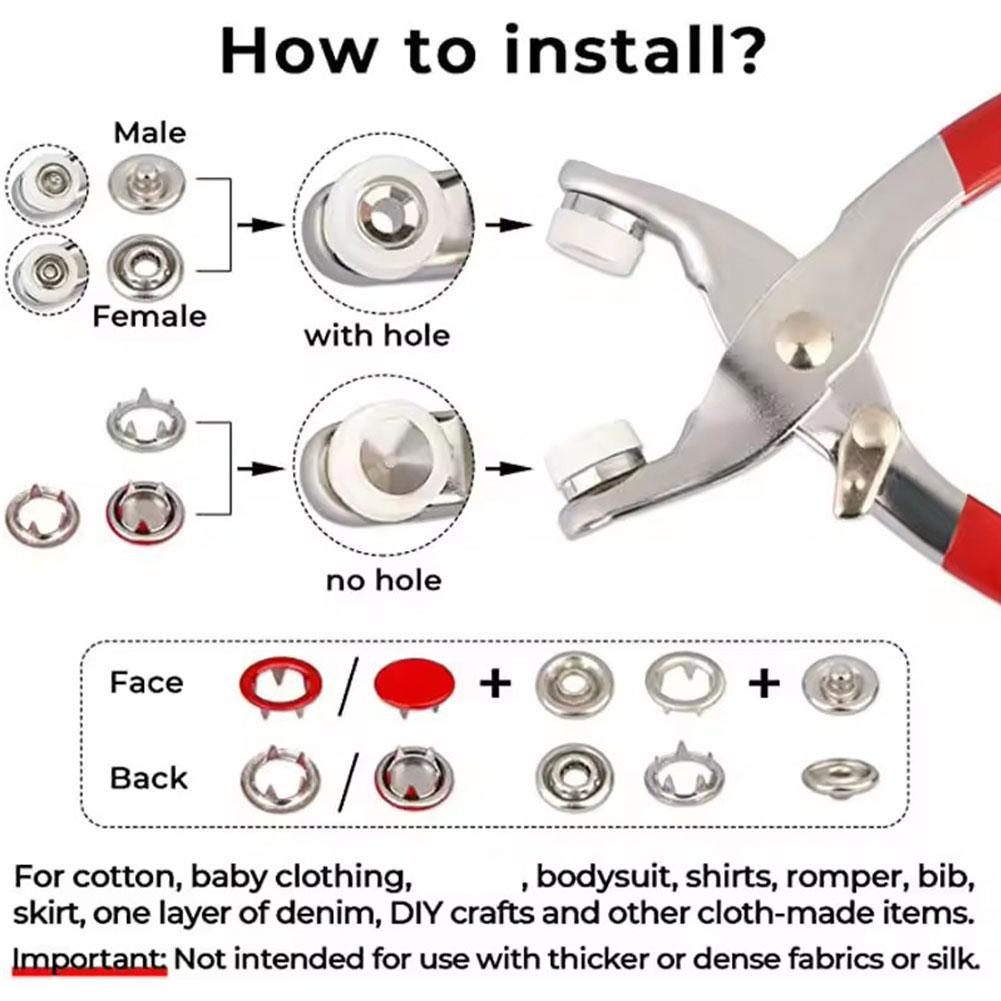Hot 100pcs Metal Prong Snap Bu - مراجعة Snap Fastener Set وسعره