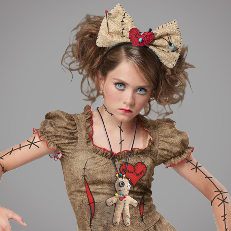 Voodoo Doll Costume Bow Headba - مراجعة Voodoo Cosplay And Prop وسعره
