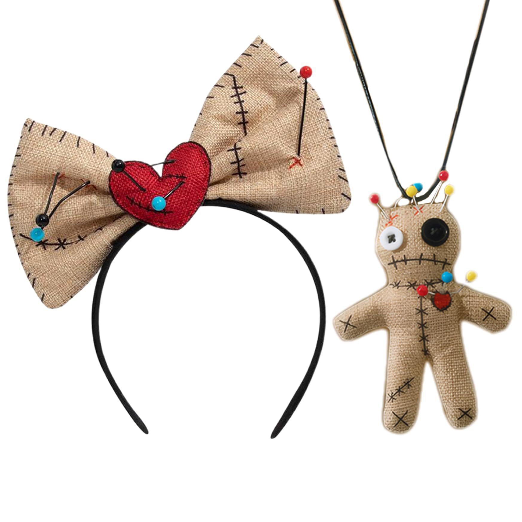 Voodoo Doll Costume Bow Headba - مراجعة Voodoo Cosplay And Prop وسعره