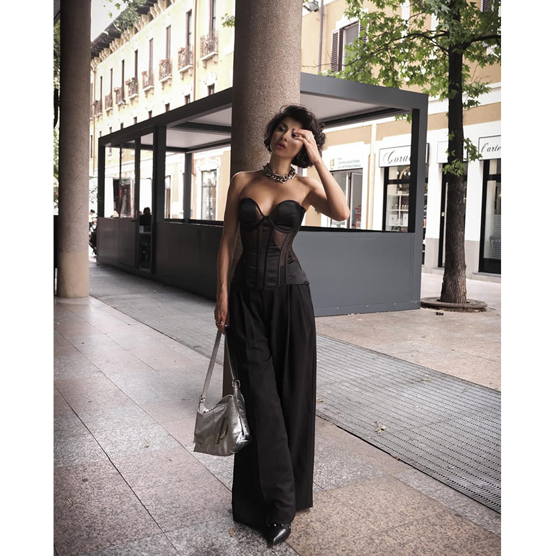 Steel Bone Women Sexy Mesh Bra - مراجعة Boning Corset Steel وسعره