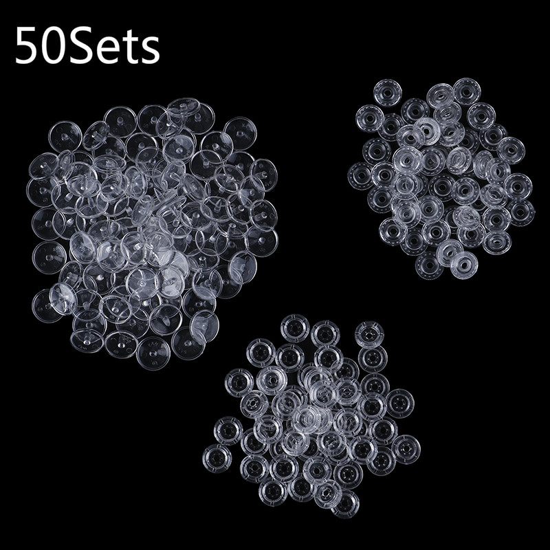50 Set Clear KAM Resin Snap Bu - مراجعة Snap Fastener Set وسعره
