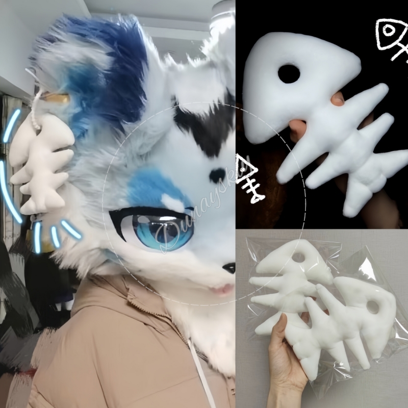 Plush Fishbone Keychain For Fu - مراجعة Fishbones Cosplay Prop وسعره