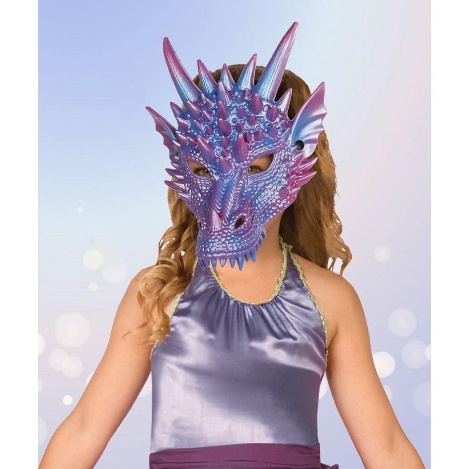 Pearl Blue Dragon Mask 3D Prin - مراجعة Cosplay Prop Blueprints وسعره