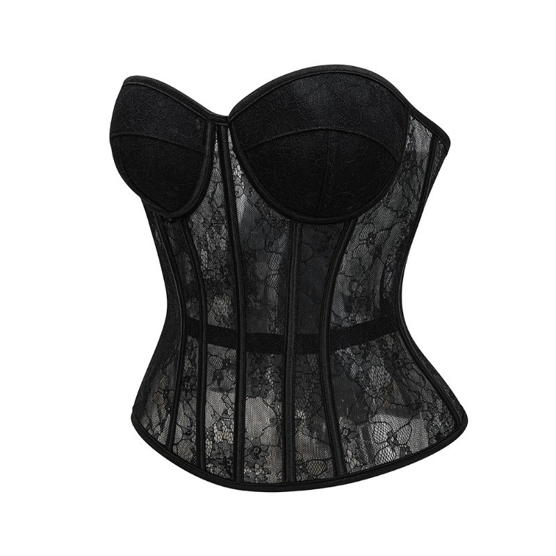 Women Overbust Corset Top Blac - مراجعة Boning Corset Steel وسعره