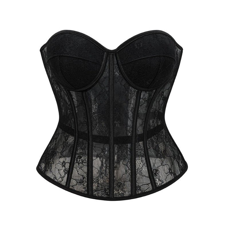 Women Overbust Corset Top Blac - مراجعة Boning Corset Steel وسعره