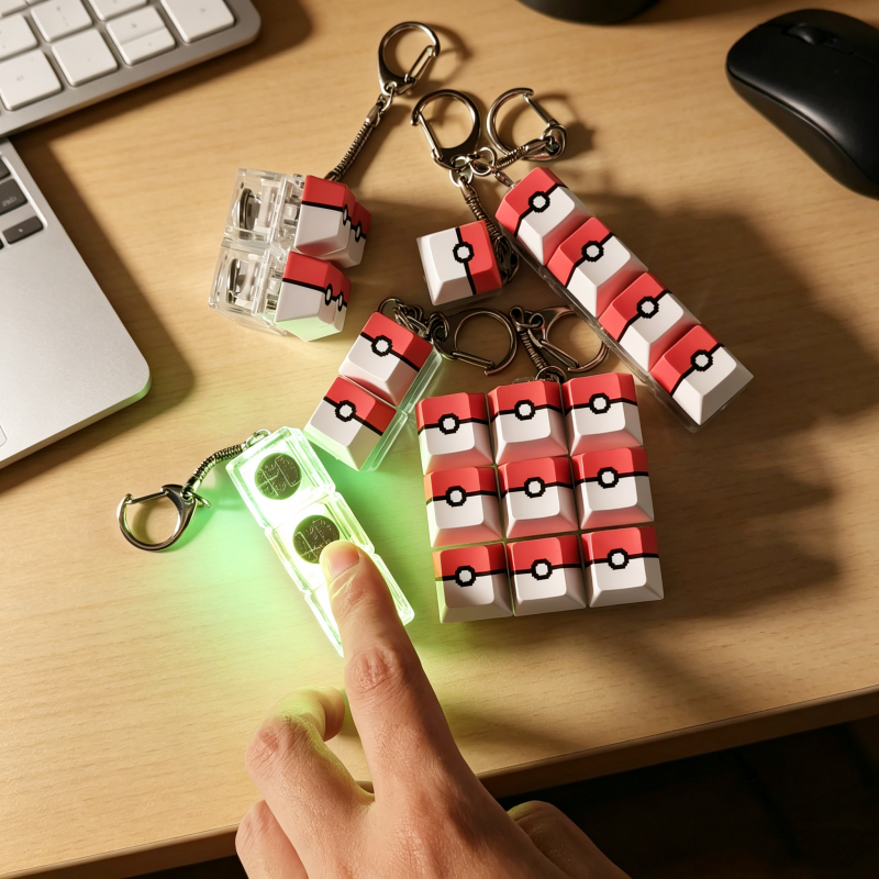 Pokeball Light Up Keyboard Key - مراجعة Pokeball Cosplay Prop وسعره