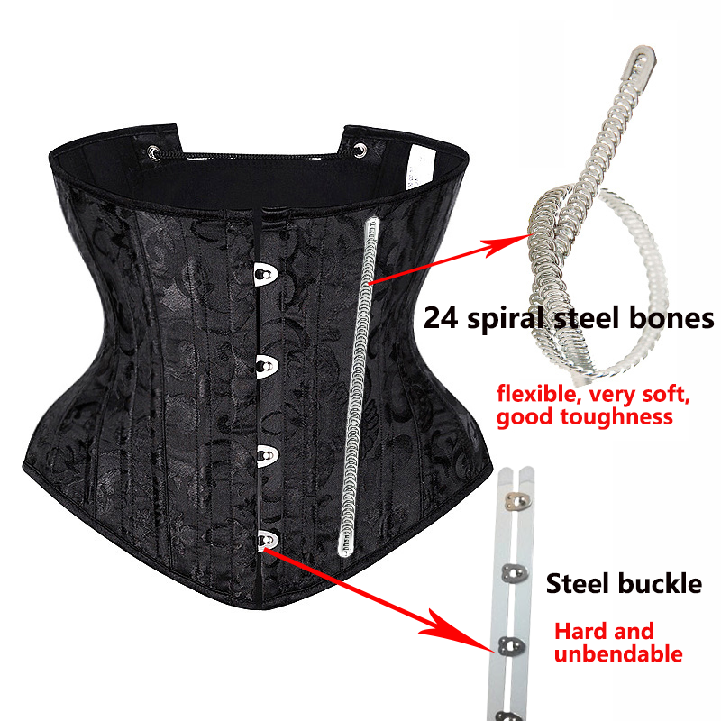 Underbust White Black Corset W - مراجعة Boning Corset Steel وسعره