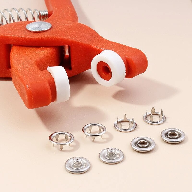 50 Sets 9.5MM Five Jaw Buckle  - مراجعة Snap Fastener Set وسعره