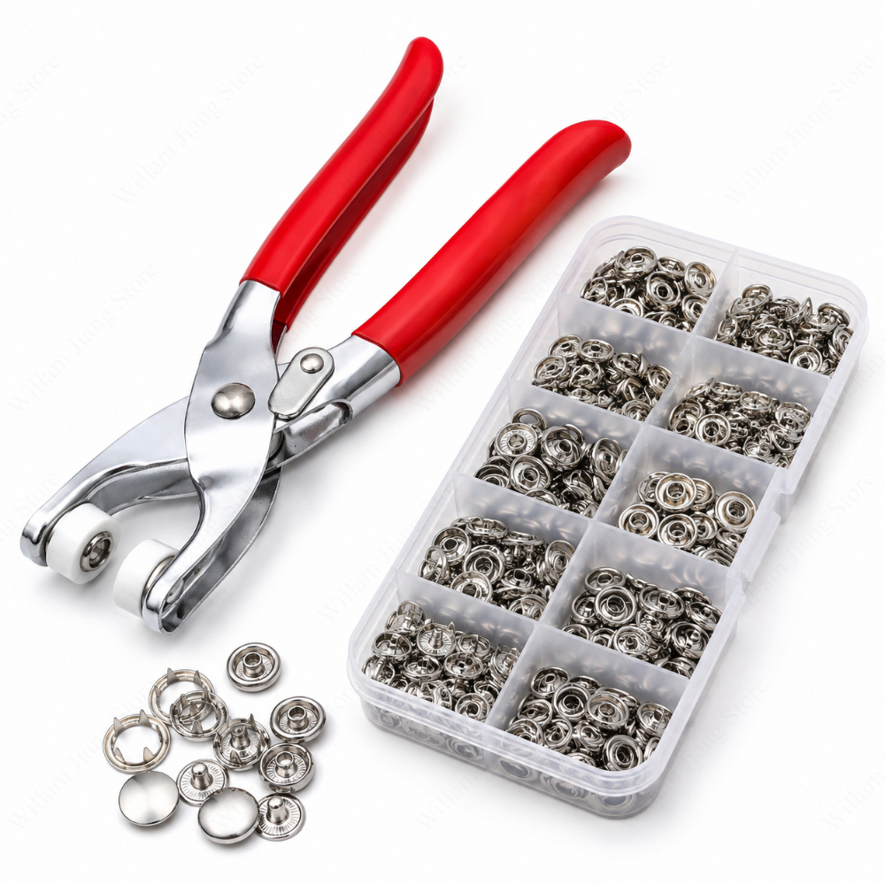 9.5mm Snap Button Pliers Kit w - مراجعة Snap Fastener Set وسعره