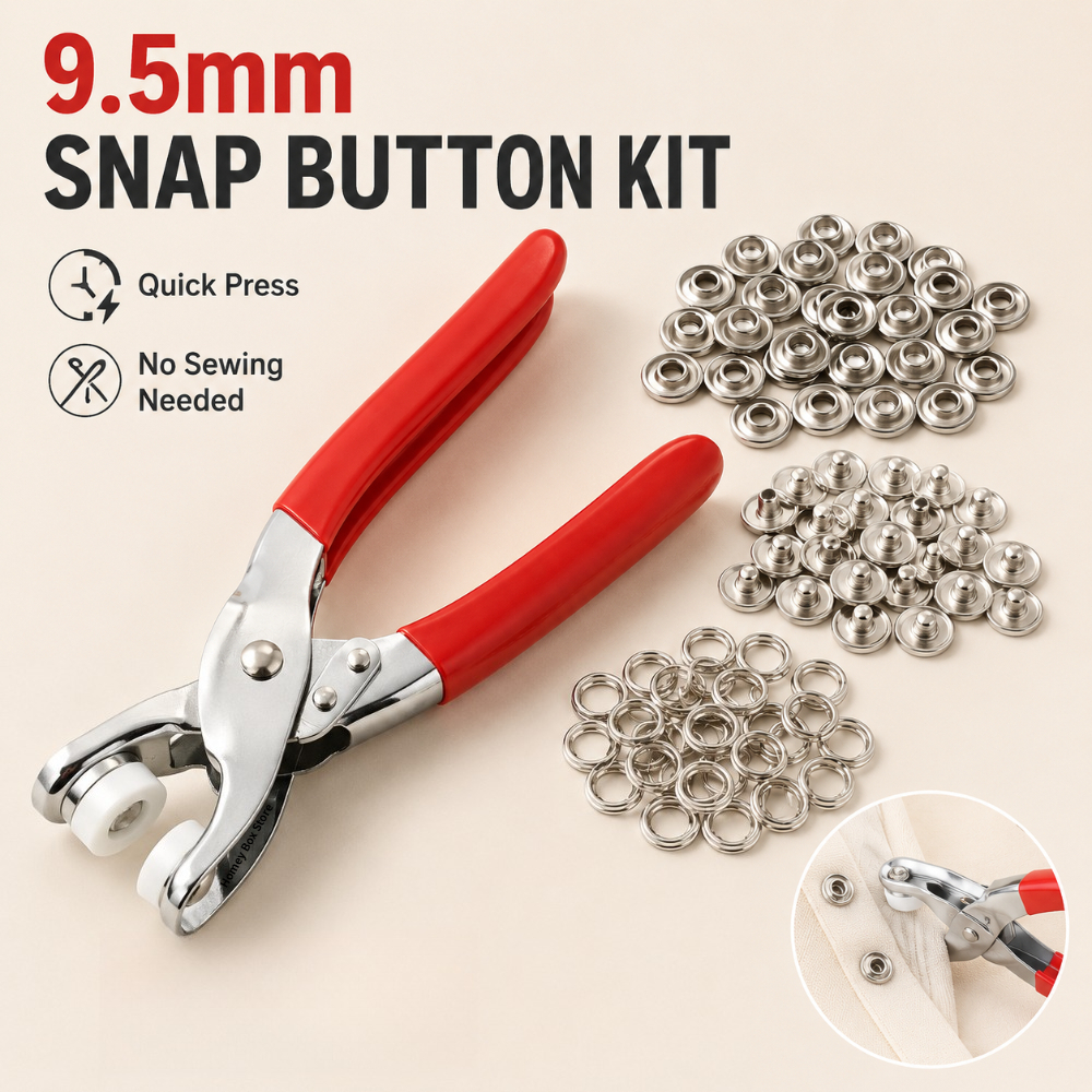 9.5mm Snap Button Pliers Kit w - مراجعة Snap Fastener Set وسعره