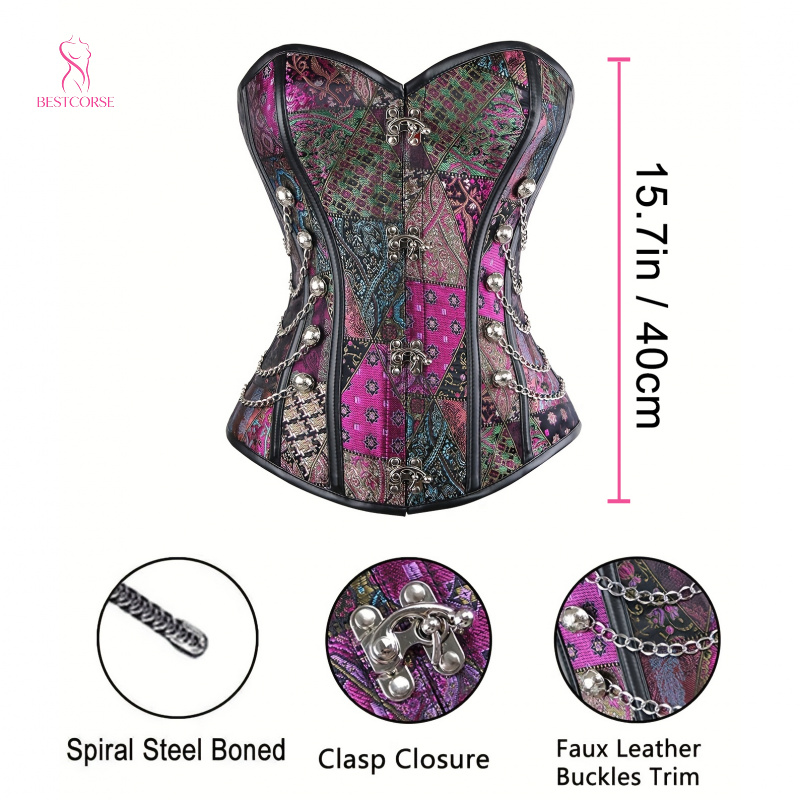 Steampunk Court Gothic Purple  - مراجعة Boning Corset Steel وسعره