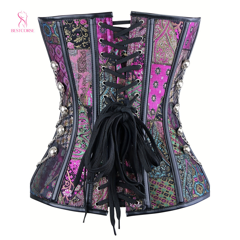 Steampunk Court Gothic Purple  - مراجعة Boning Corset Steel وسعره