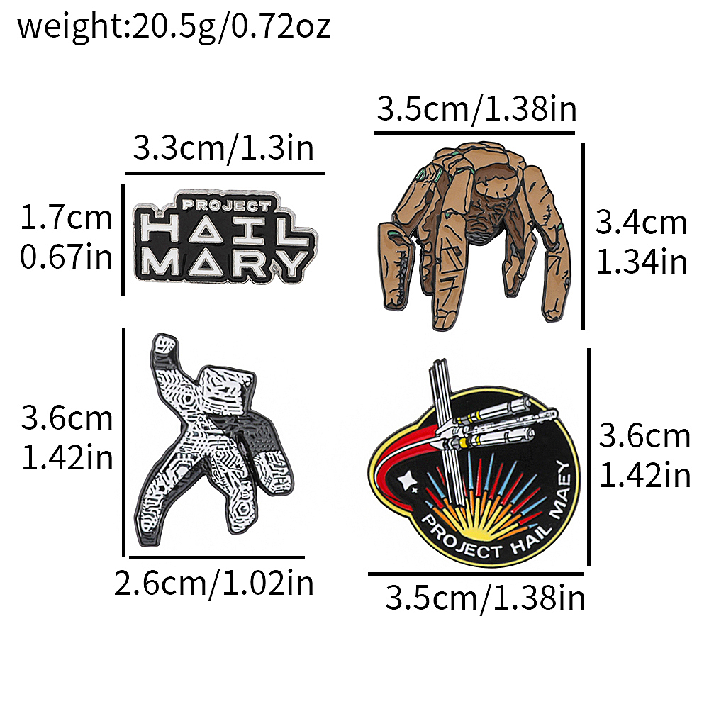 4pc Sci-Fi Enamel Pin Set Proj - مراجعة Cosplay Prop Bag وسعره