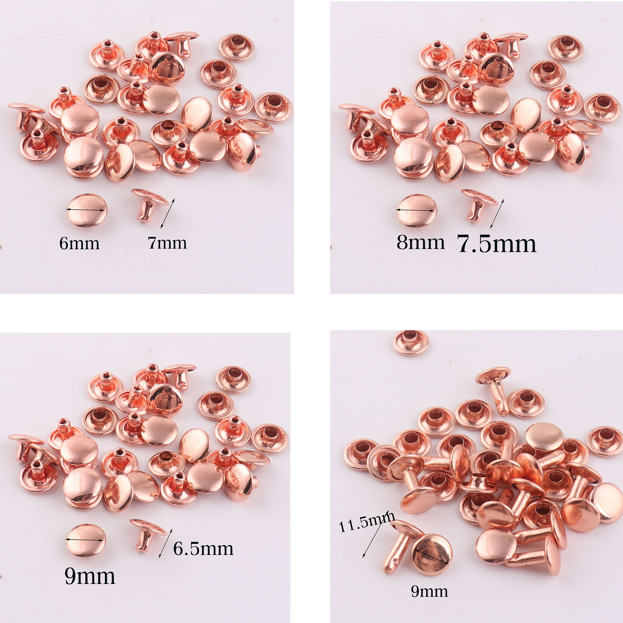 100 Sets Double Cap Rivets,Ros - مراجعة Snap Fastener Set وسعره