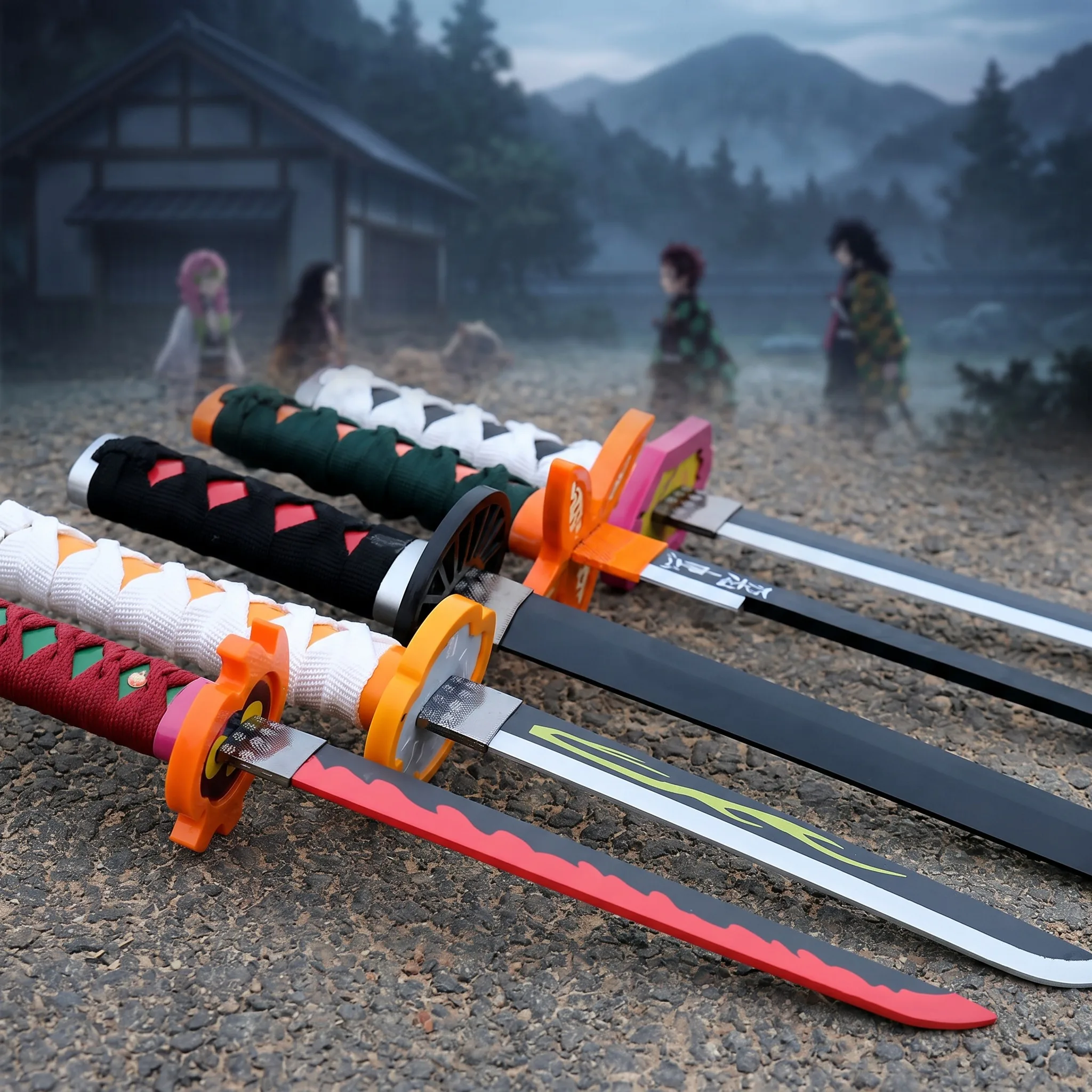 72 104cm Demon Slayer Katana T - مراجعة Cosplay Prop Display وسعره