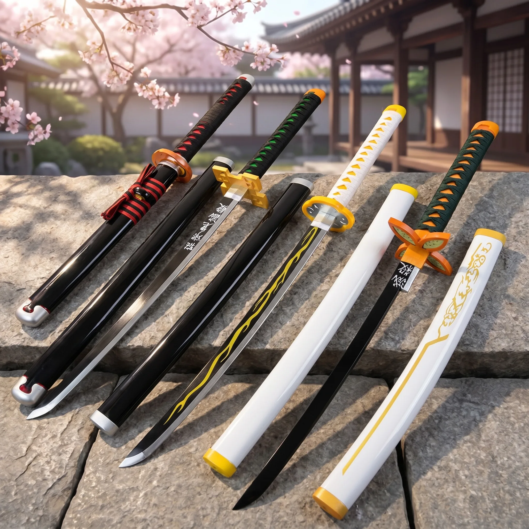 72 104cm Demon Slayer Katana T - مراجعة Cosplay Prop Display وسعره