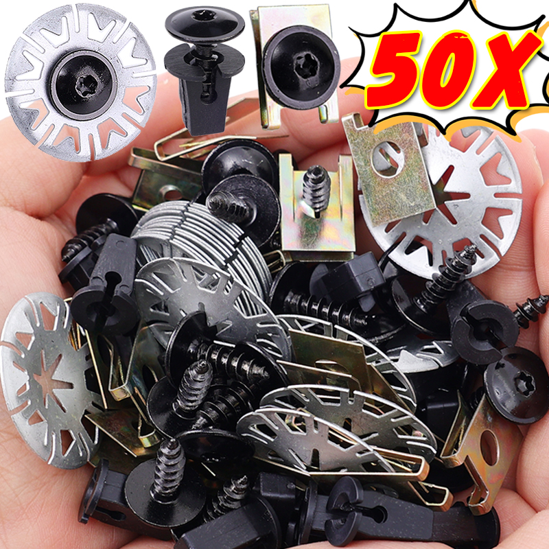 50pcs Car Engine Guard Panel M - مراجعة Snap Fastener Set وسعره