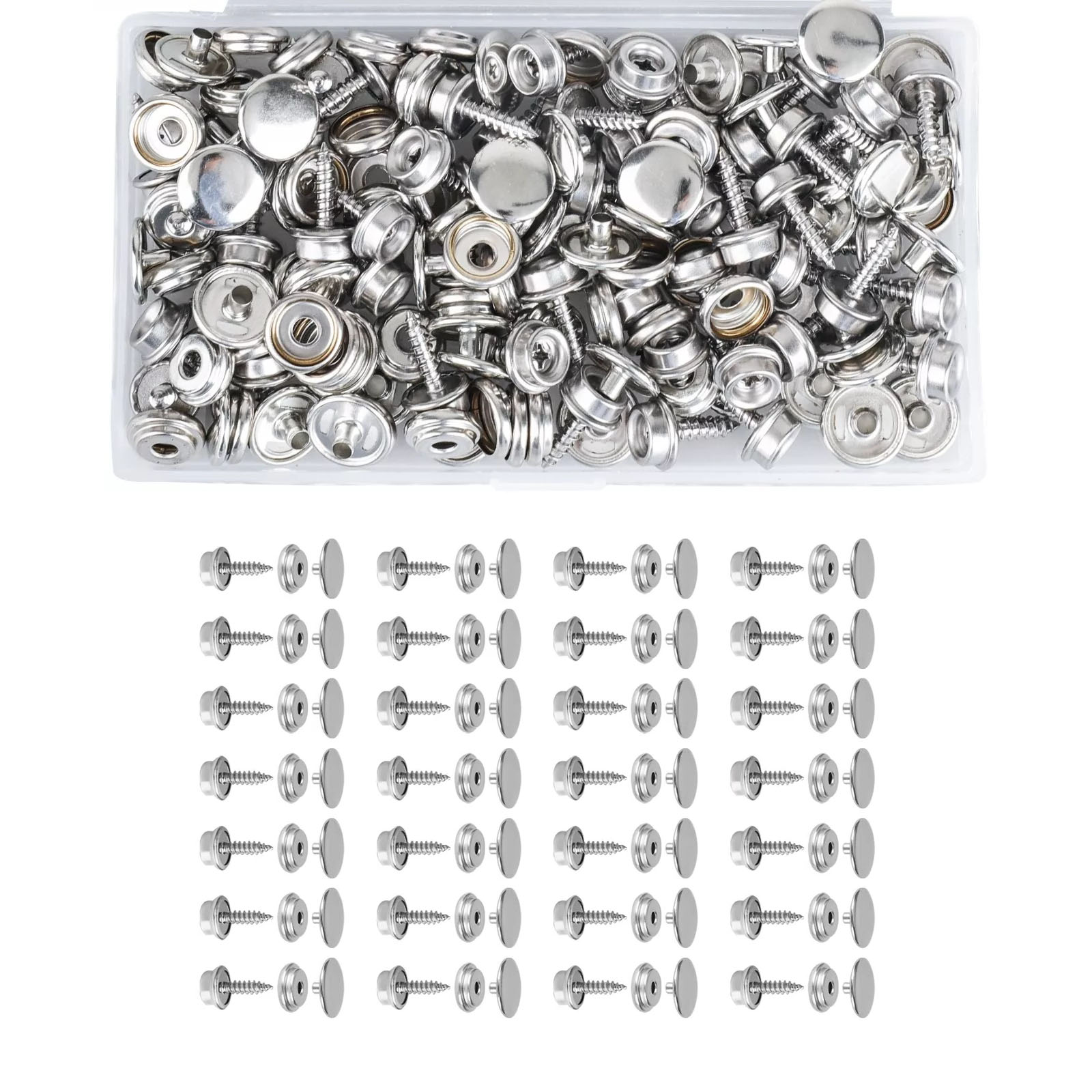 50 Set Stainless Steel Boat Ma - مراجعة Snap Fastener Set وسعره