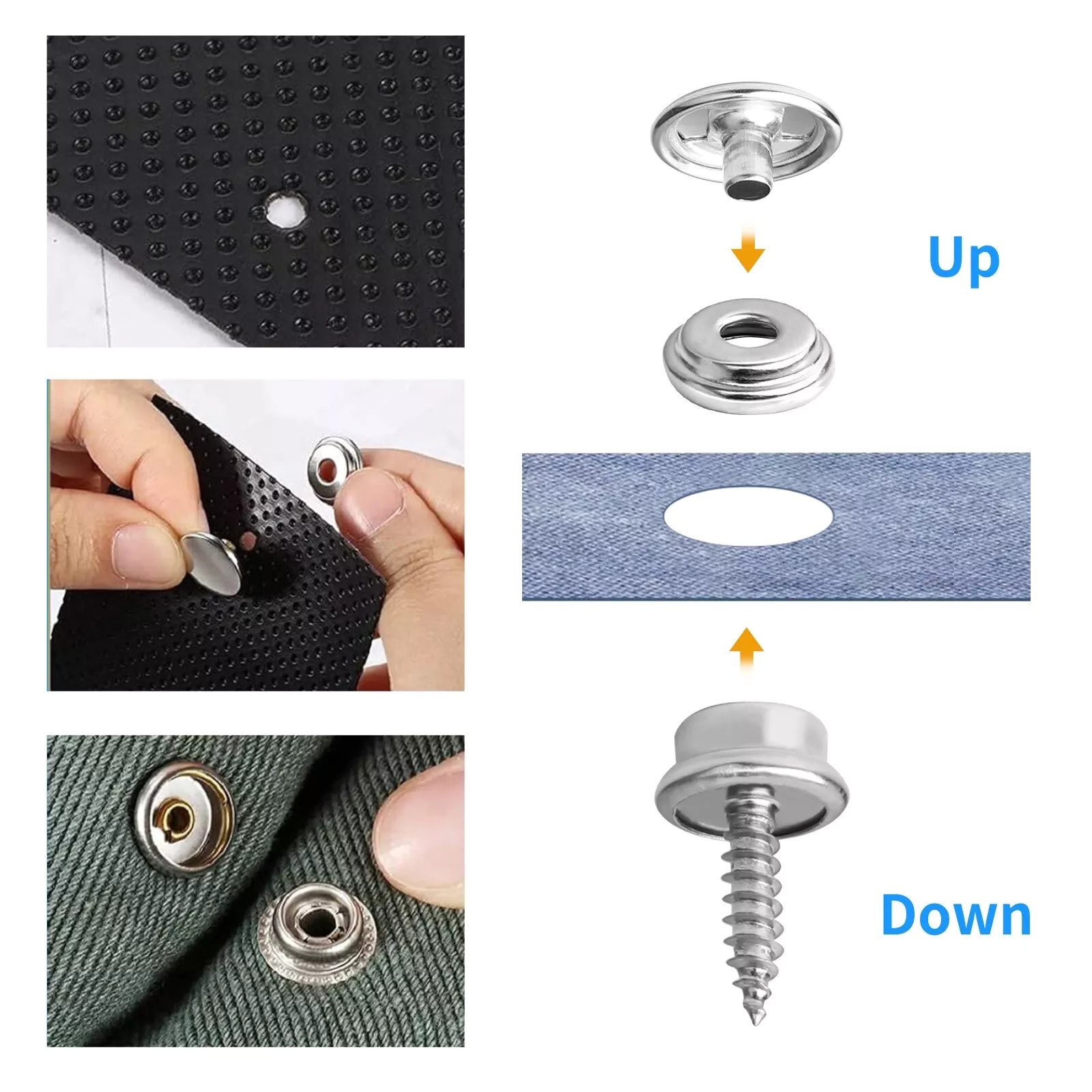 50 Set Stainless Steel Boat Ma - مراجعة Snap Fastener Set وسعره