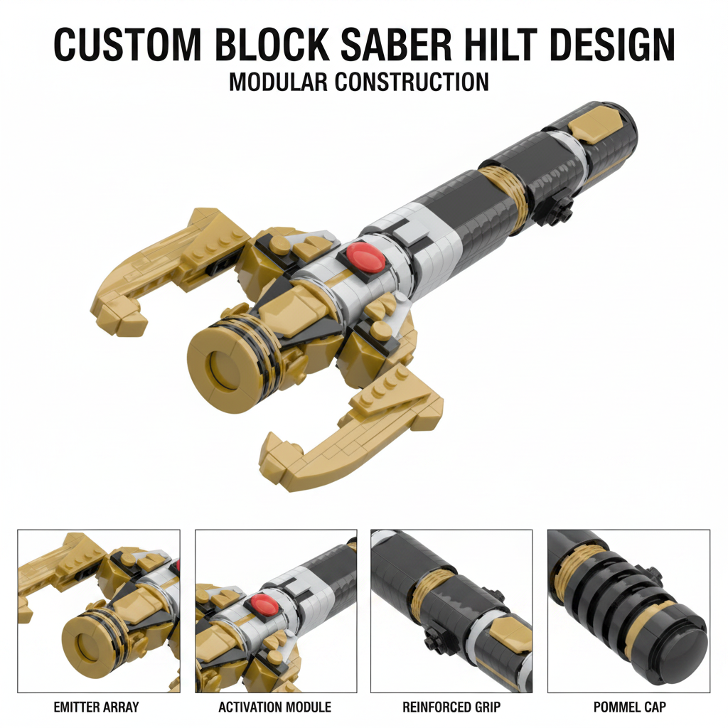 Sci-Fi Energy Sword Hilt MOC B - مراجعة Cosplay Prop Building وسعره