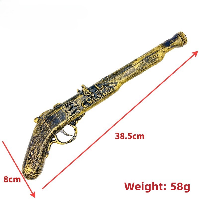 40cm/15.75in Pirate Gun Plasti - مراجعة Cosplay Prop Pistol وسعره