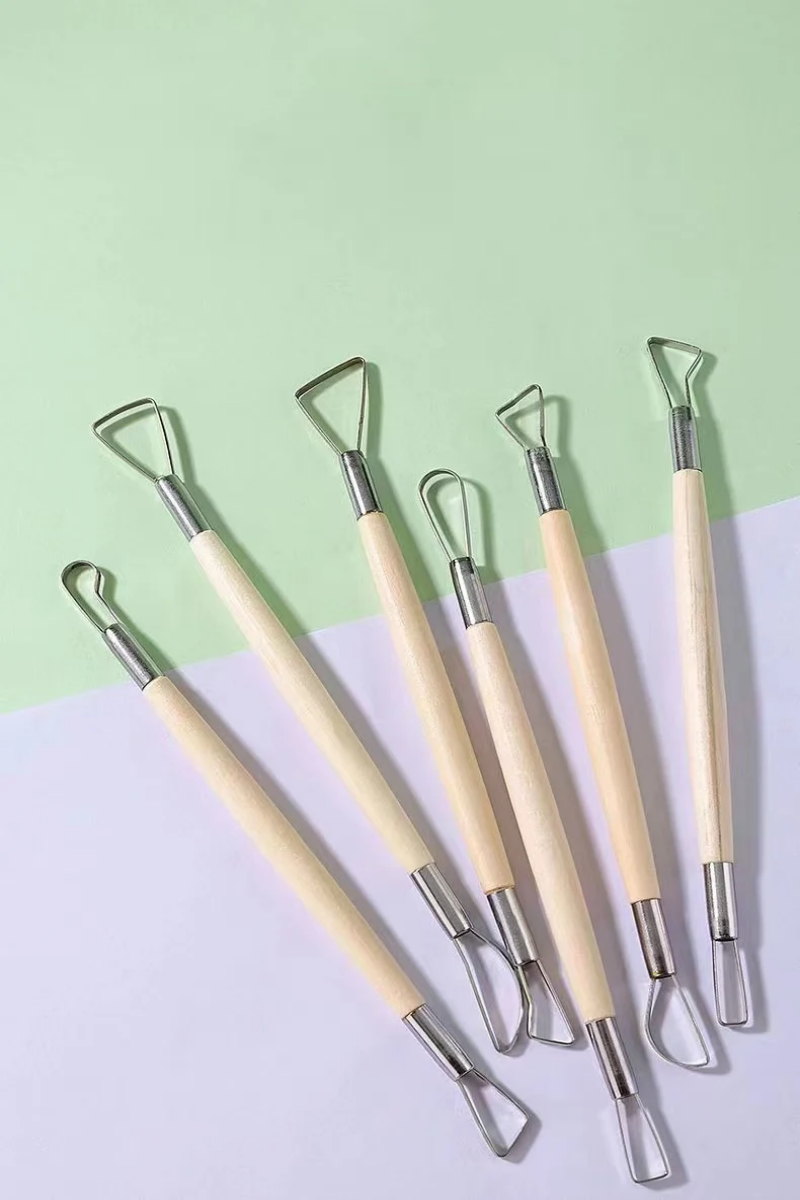 6PCS wooden handle wax pottery - مراجعة Craft Knife Set وسعره