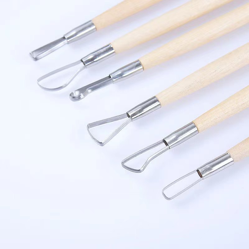 6PCS wooden handle wax pottery - مراجعة Craft Knife Set وسعره