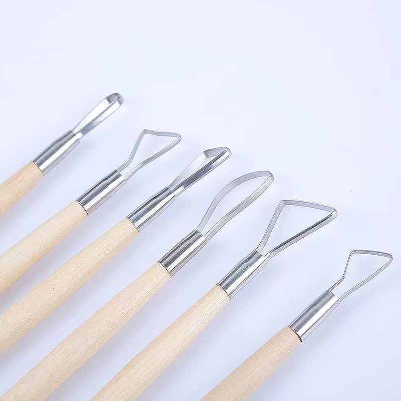 6PCS wooden handle wax pottery - مراجعة Craft Knife Set وسعره